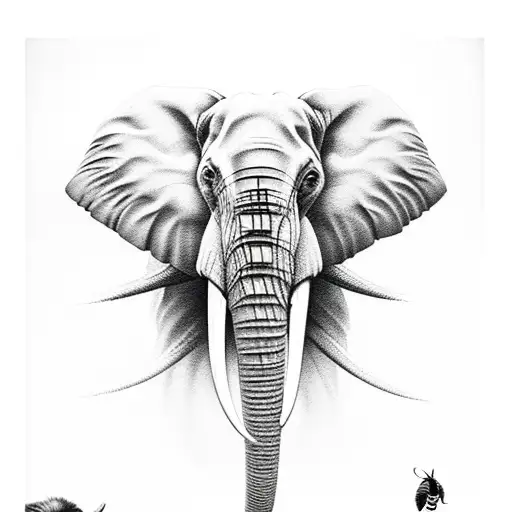 Elephant And Bee