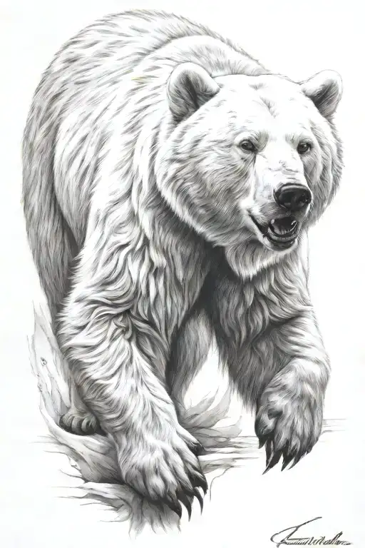 Angry White Kermode Bear