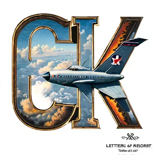 Letters G & K Airplane Flying