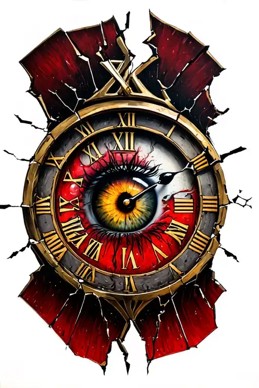 Broken Clock With An Eye In The Center