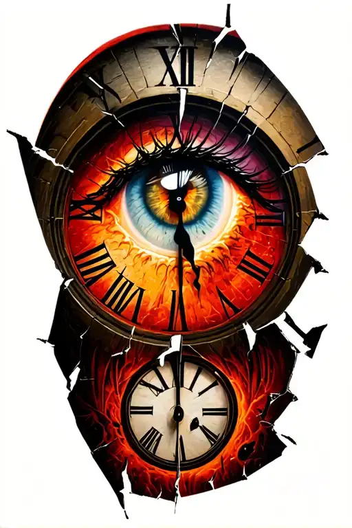 Broken Clock With An Eye In The Center