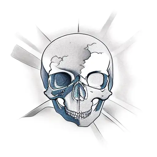 Gemeni Whith Skull & Time