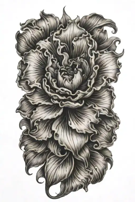 Large Flower Bloom Wild Frilly Petals