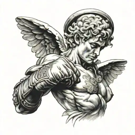Guardian Angel With Boxing Gloves