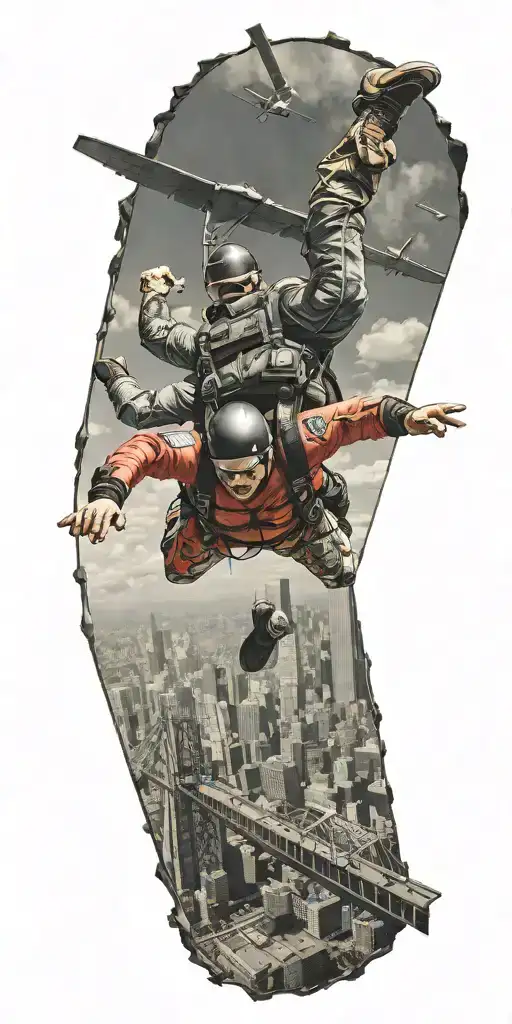Skydiver Hitting Bridge
