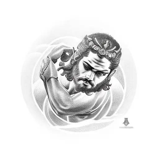 Greek God Holding World Atlas