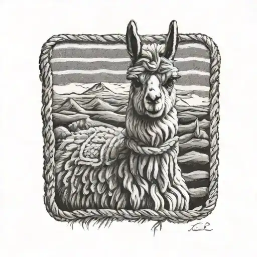Llama Knitting A Blanket