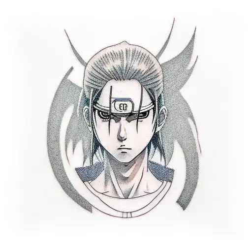 Realistic Portrait Of Itachi With A Musical Twist