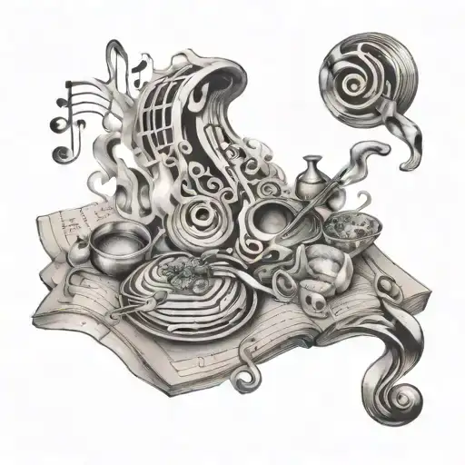 Music Sheets Of Food For The Gods By In Flames In Abstract Way