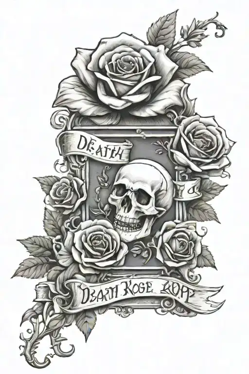 Death Rose Tombstone Rip
