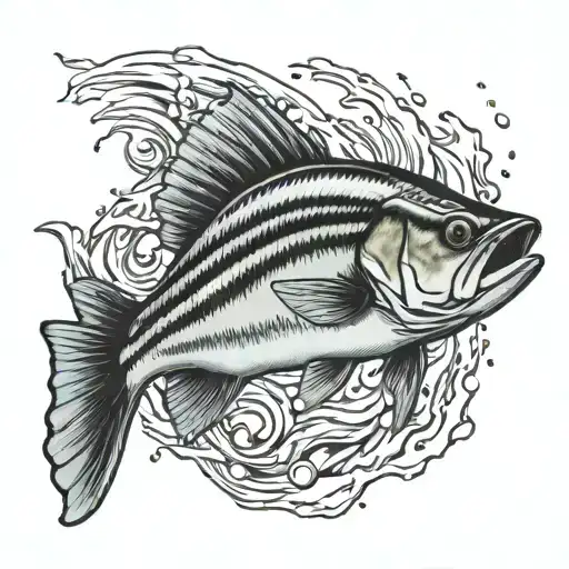 Striped Bass Fish Jumping