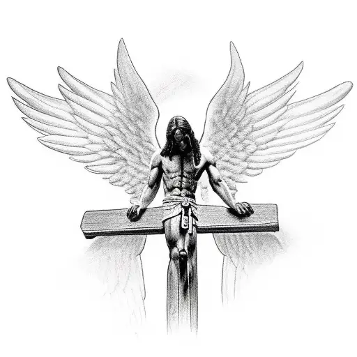 Angel Crucified On Christian Cross