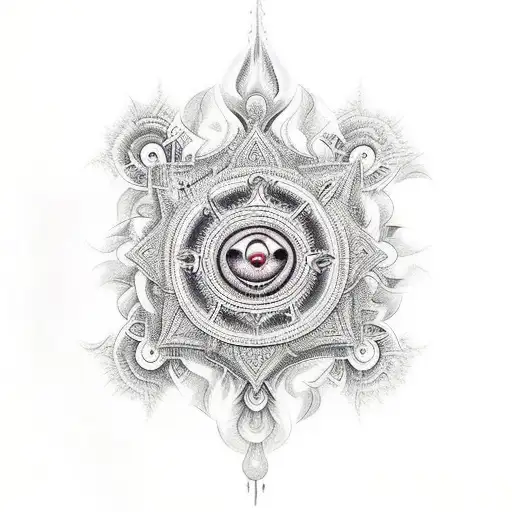 Abstract Representation Of Shiva's Dance Of Creation And Destruction