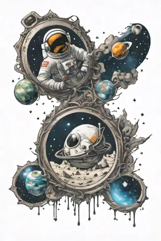 Space Background Mirror Reflecting