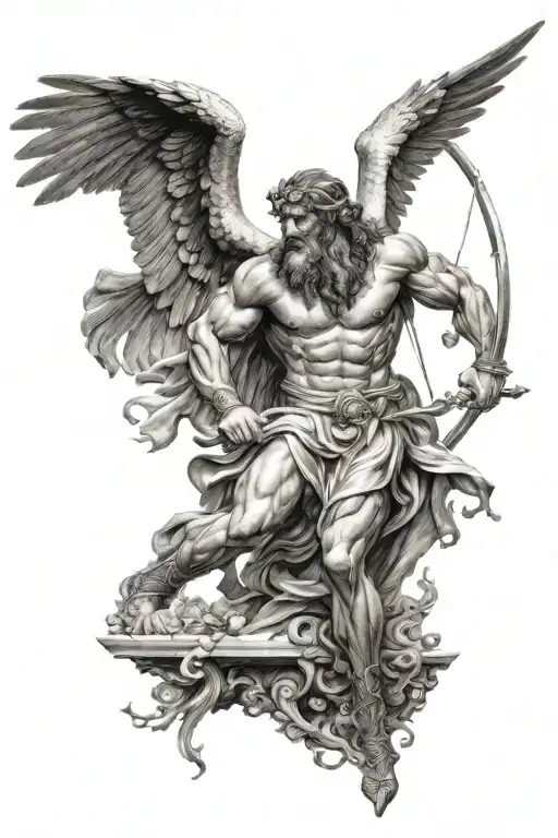 Black & White Micro Realistic Greek Mythology Themed Half Sleeve Tattoo For My Left Arm