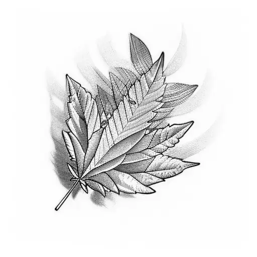 Weed Leaf Intertwined With Music Notes