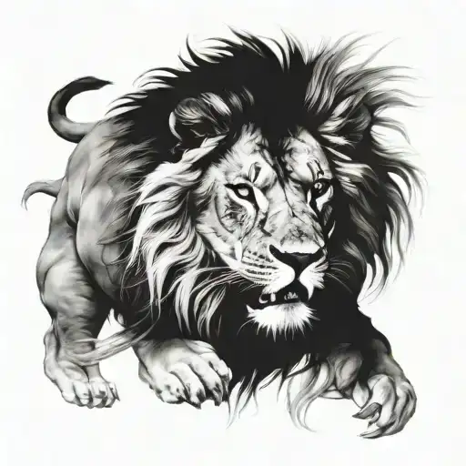 Lyon Et Lion Roaring