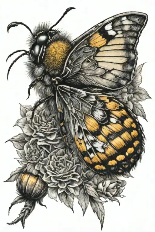 A Ugly Butterfly Transformation In To A Beautiful Honey Bee