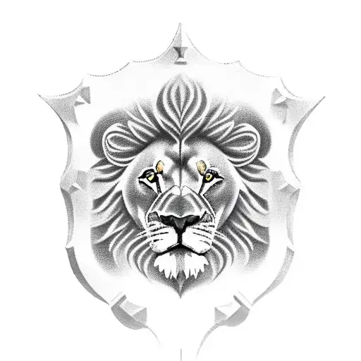 Lion With Paw On Shield