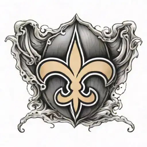 New Orleans Saints Logo On A Football