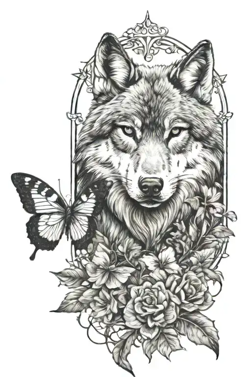 Wolf And Butterfly