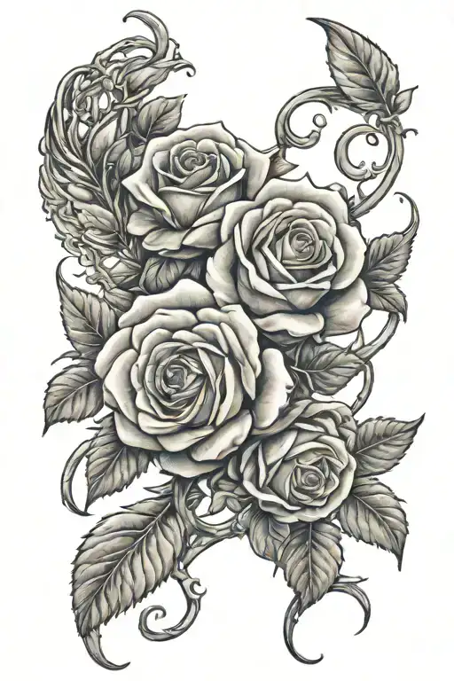 Angel Roses Intertwined