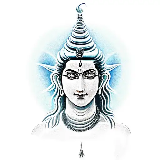 Lord Shiva In A Modern And Abstract Style