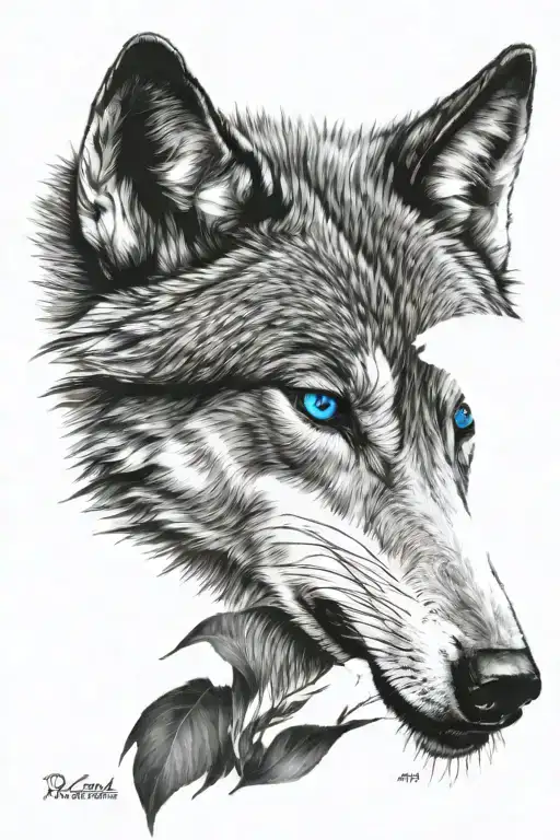 Wolf With Blue Eyes Rip