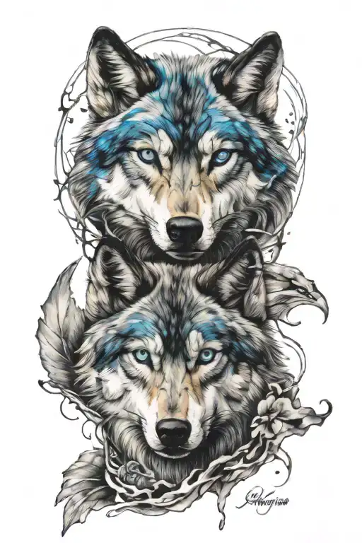 Sleve Rip Wolf Blue Eyes