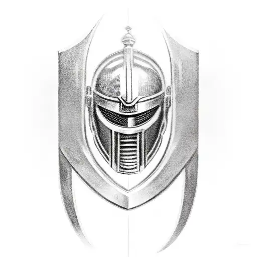 Spartan Helmet And Shield