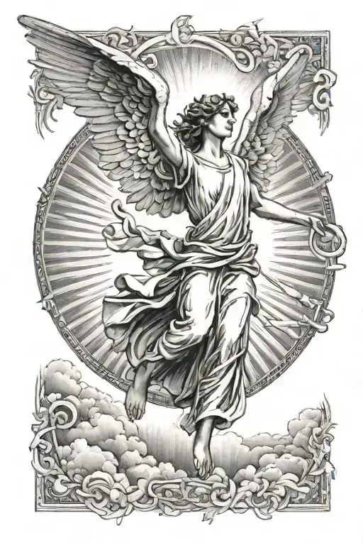 Angel Flying Towards The Sun