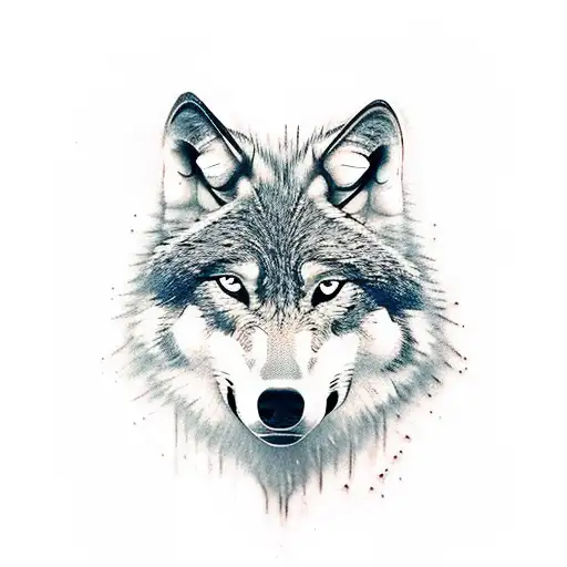 Wolf With Half Skull Visible