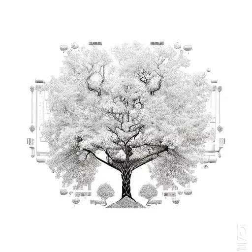 Tree With Computer Motherboard