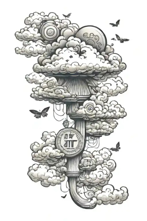 Cloud Of Luck And Charm Tatto Design
