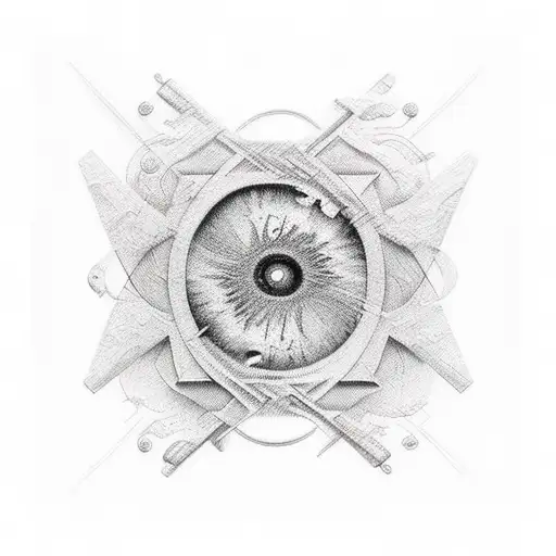 An Abstract Representation Of The Concept Of Existentialism Using Dotwork