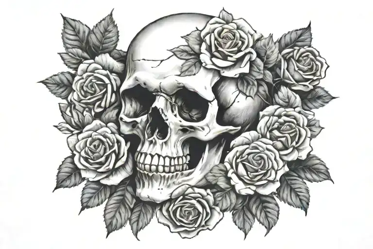 Skull And Roses