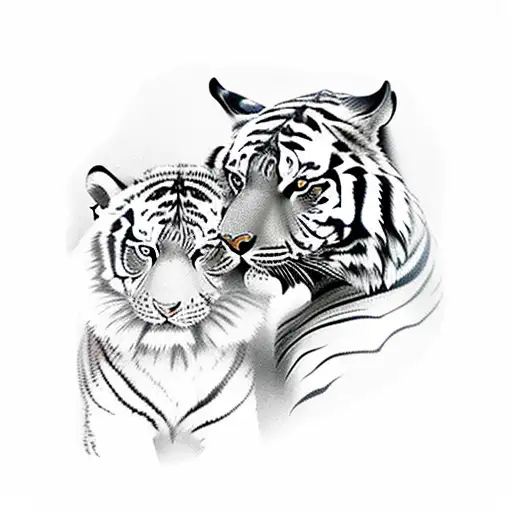 A Majestic Tiger And Wolf Engaged In A Fierce Fight In A Realistic Style