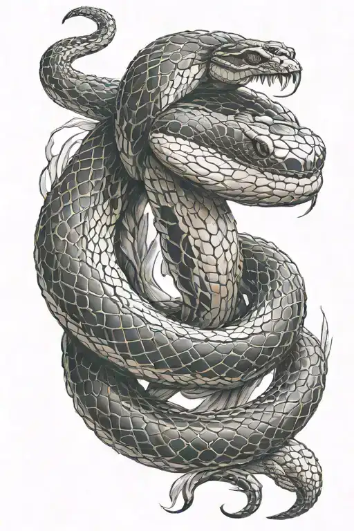 Snake Wrapped Around Arm With Snakes Head Resting On The Back Of The Palm