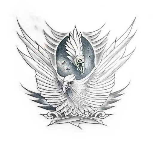 Eagle And Sky And Wing And Cloud