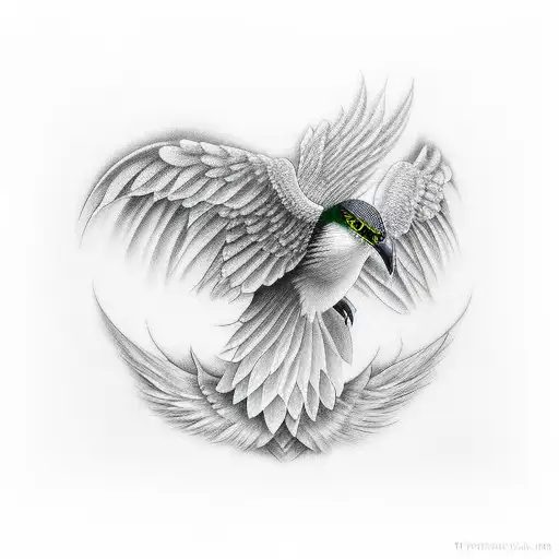 Aguia With Cloud With Wing With Lines