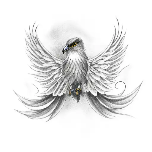 Aguia With Cloud With Wing With Lines