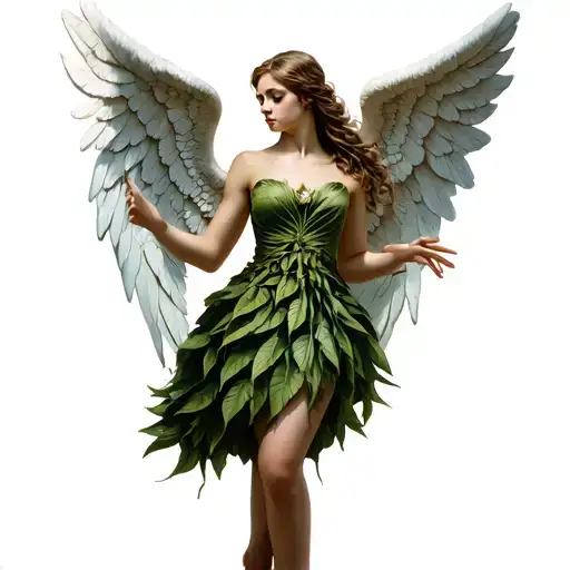 Angel In A Leaf Dress