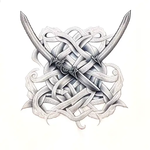 Sword Wrapped With Vines