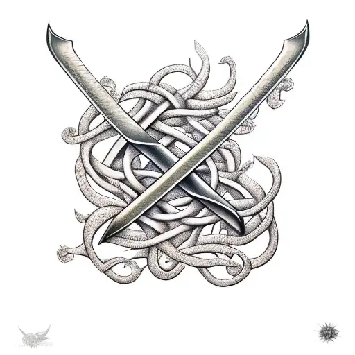 Sword Wrapped With Vines