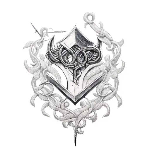 Sword Wrapped With A Bit Of Vines