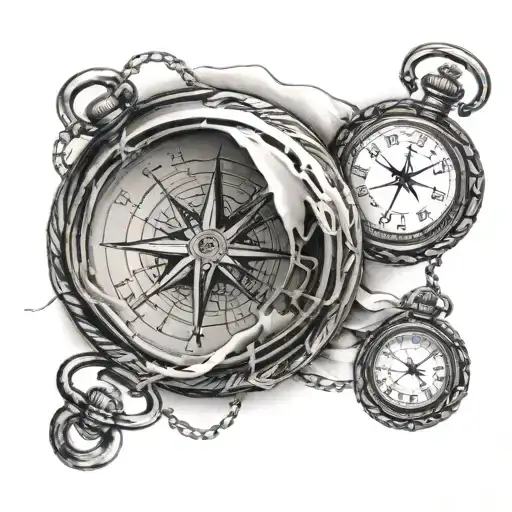 Compass In A Pocket Watch