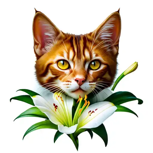 Red Pussy With Valley Lily Glowing Lily