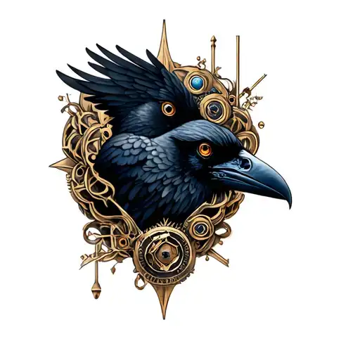 Steampunk Raven