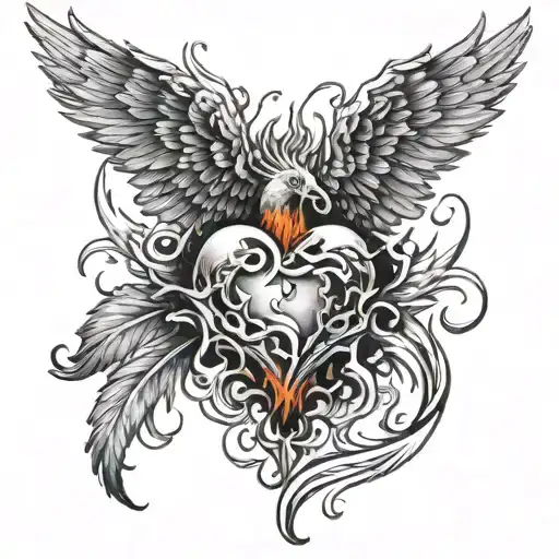 Heart Burning Into Ashes And A Phoenix Rising From The Ashes