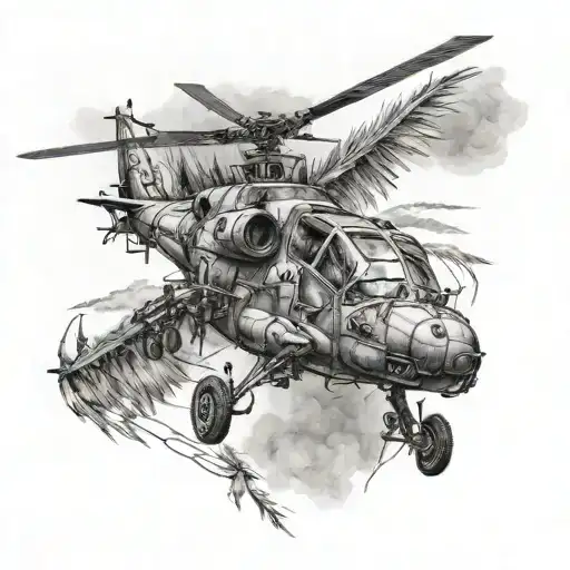 Apache Helicopter Native American